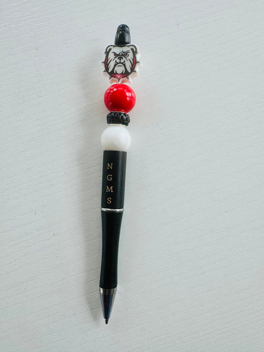 Custom Engraved North Gwinnett Bulldog Pen – Personalized Black Metal Pen with Name | School Spirit Gift, Teacher or Student Keepsake