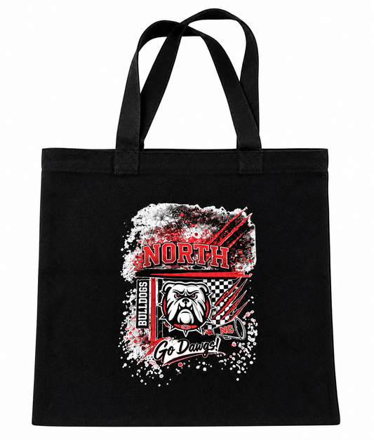 NG Canvas Tote Bag | Personalized School Spirit Bag | Custom Name Tote | Teacher Gift | Game Day Bag | Bulldog Tote