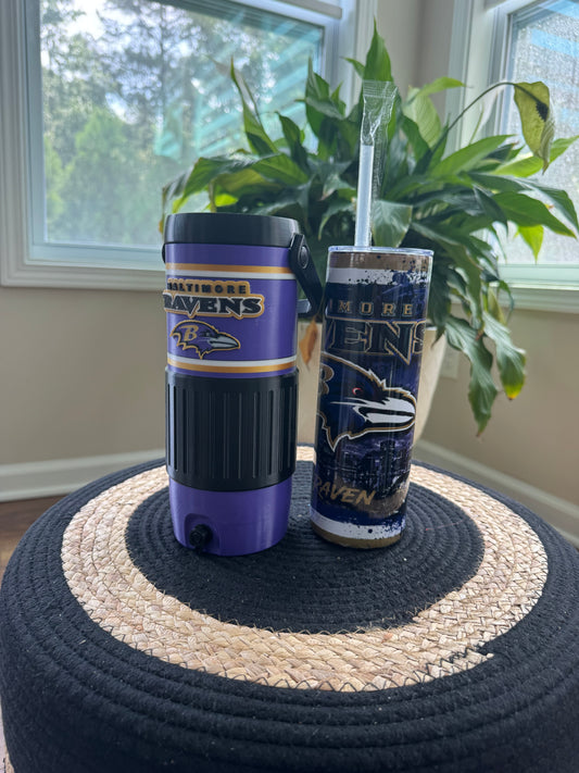 Baltimore Ravens Interchangeable Tumbler System | Sports Collection | 3D Printed Tumbler Wrap