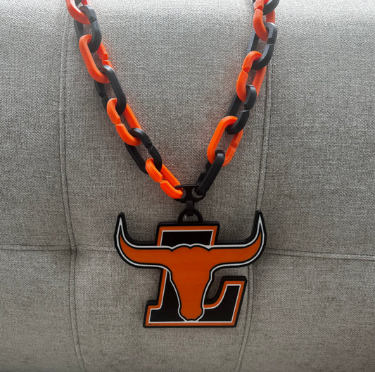 Custom Lanier Hype Chain Necklace | School Spirit Chain | Personalized Team Chain | Football Game Day Chain | Custom Mascot Chain