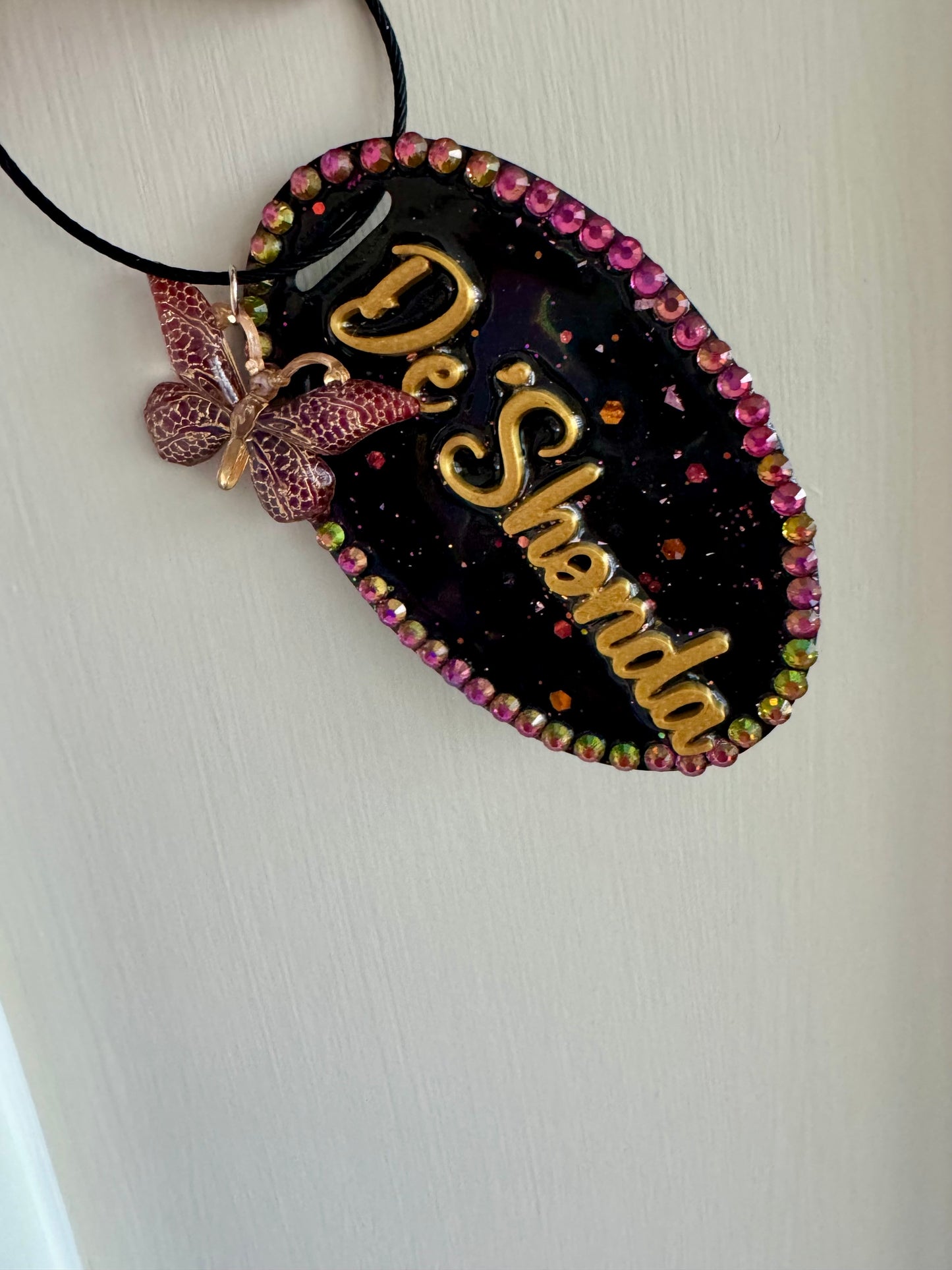 Oval Bling Luggage Tag