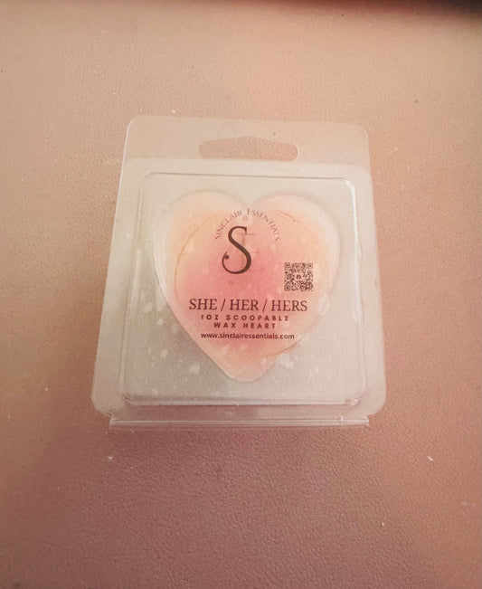 Heart Shaped 1 oz Squeezable Wax Sample