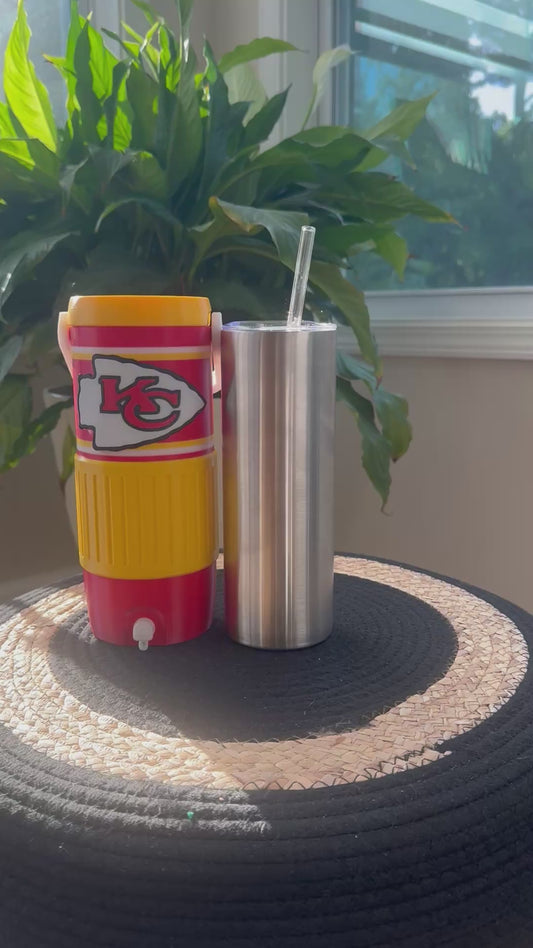 KC Chiefs Interchangeable Tumbler System | Sports Collection | 3D Printed Tumbler Wrap